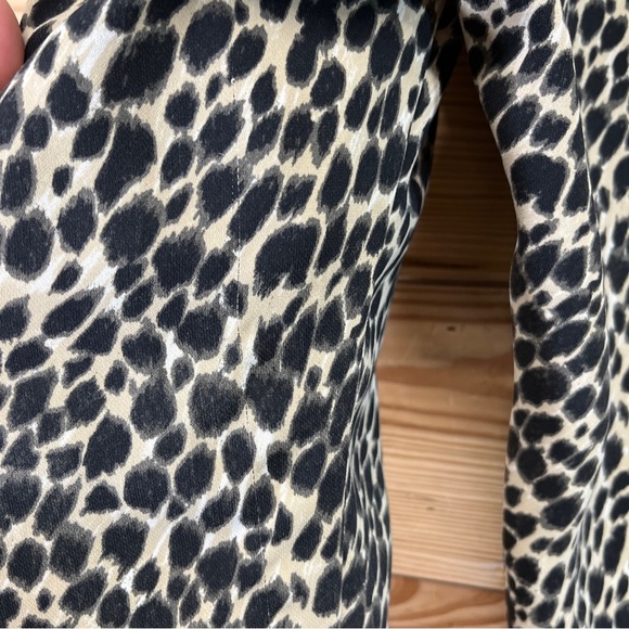 J Crew Jamie Pant 00 Animal Print Pull On Elastic Waist Poly Pockets Taper B144 - Picture 8 of 13
